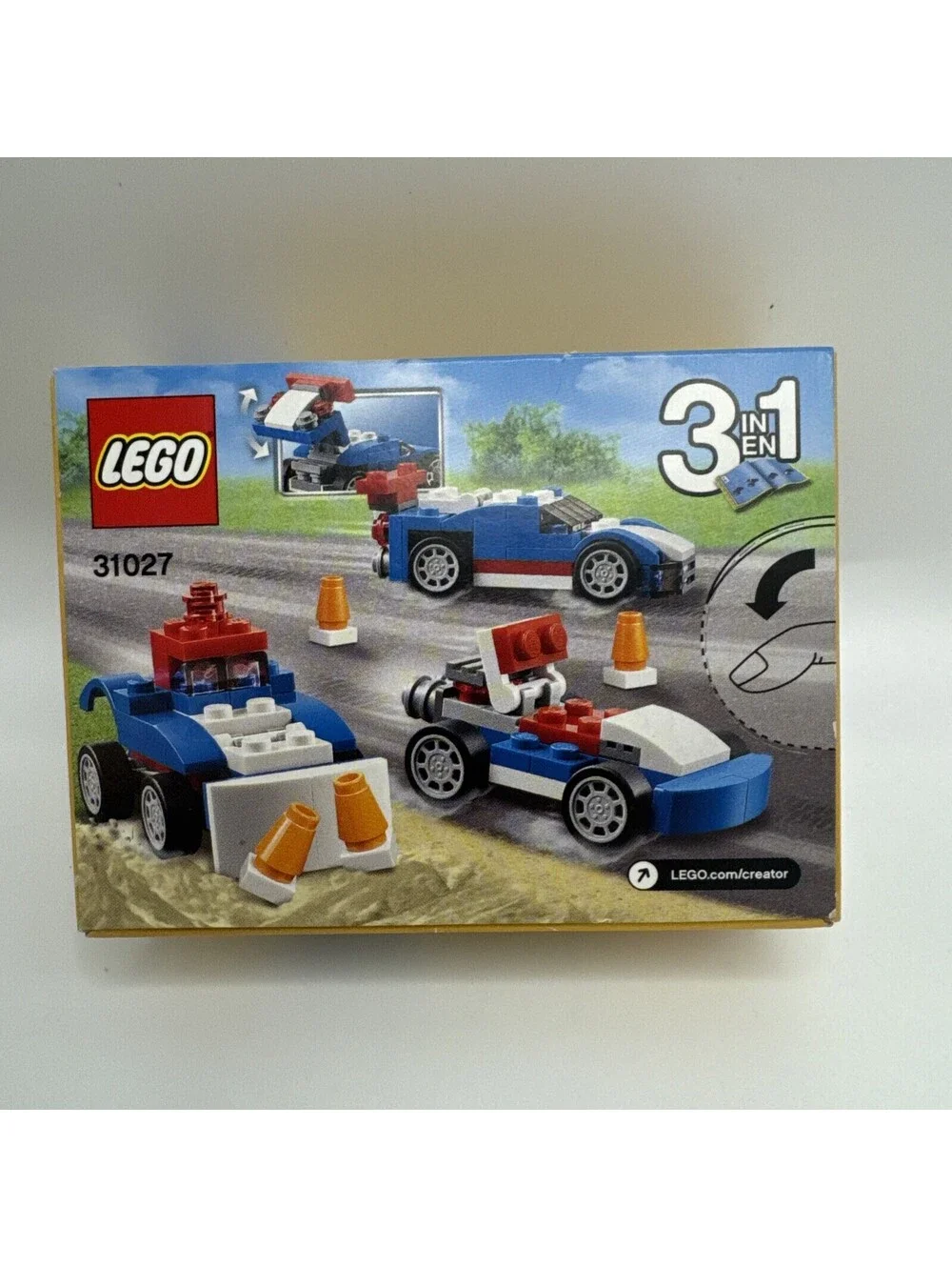 LEGO CREATOR: Blue Racer (31027) Small Box 67 Pc Race Car 3-in-1 set